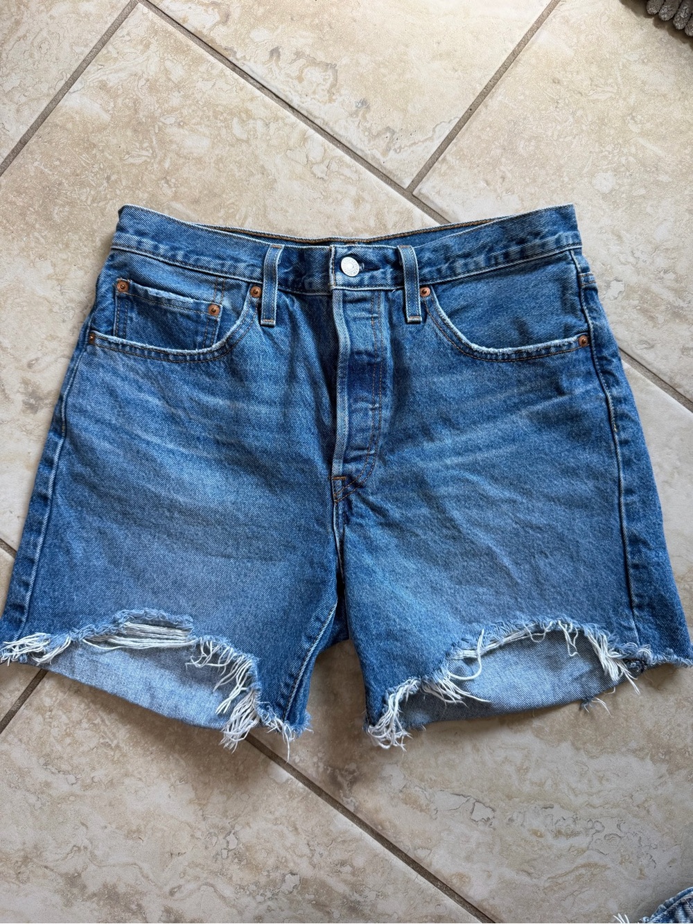 501 denim Levi Women's Cutoff Shorts